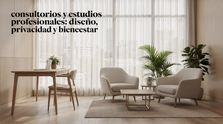 Consultorios y estudios profesionales: diseño, privacidad y bienestar