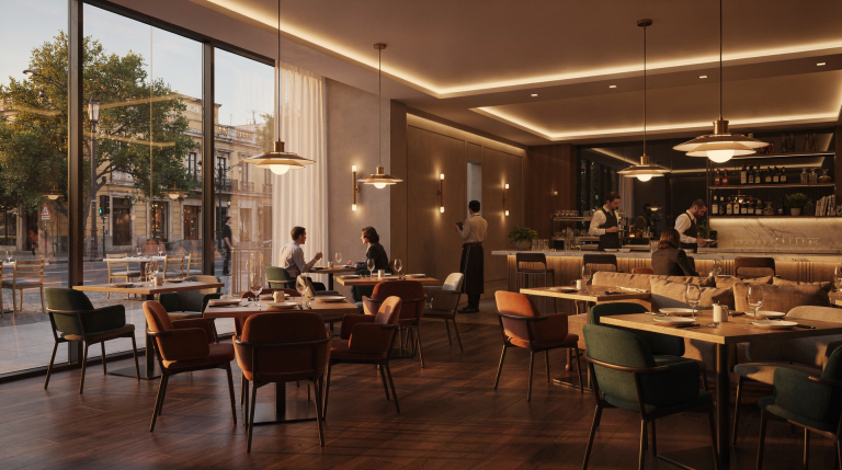 Iluminación para hotelería y gastronomía: cómo crear atmósferas y mejorar el uso del espacio