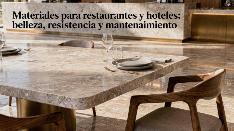 Materiales para restaurantes y hoteles: belleza, resistencia y mantenimiento